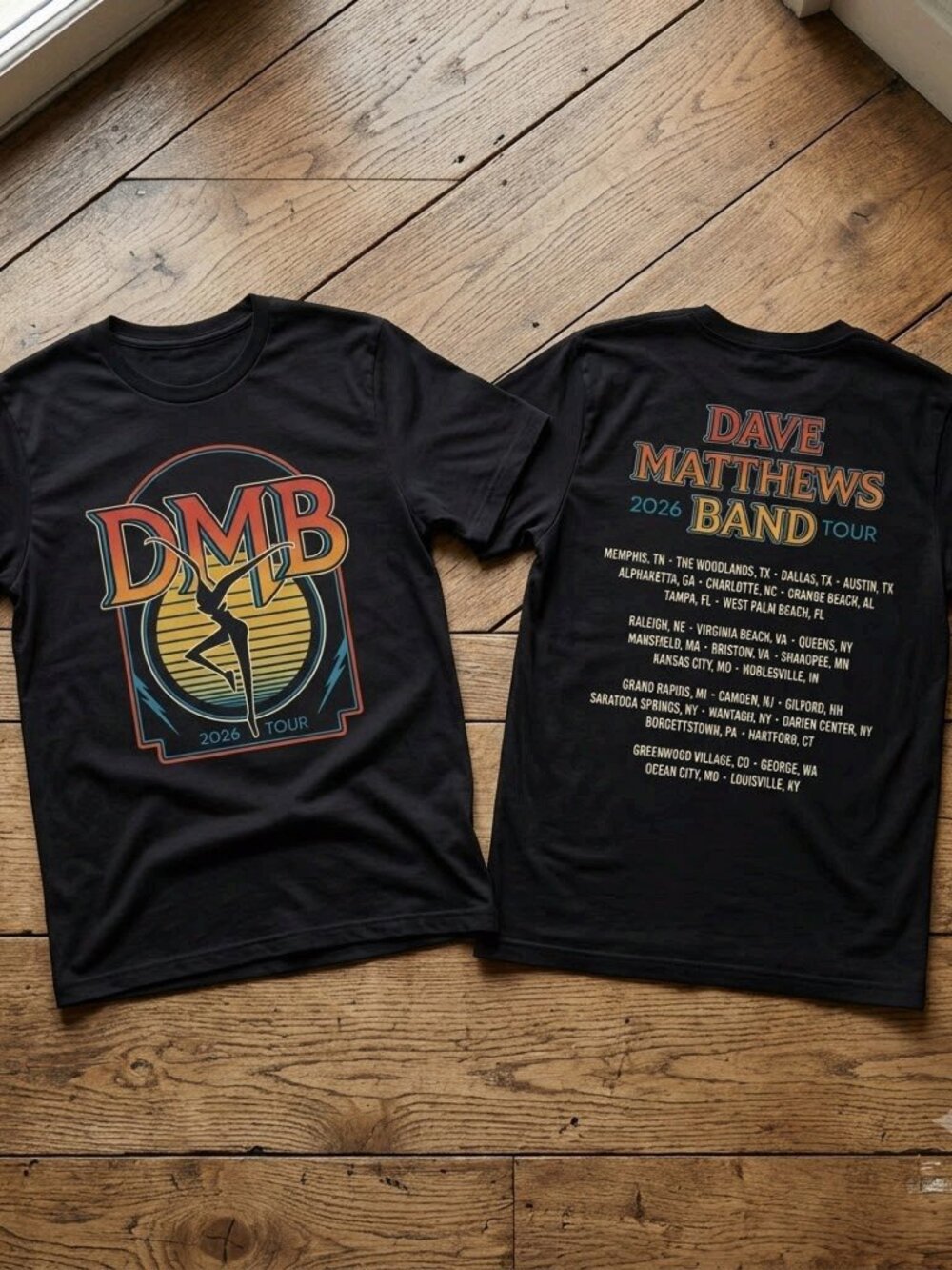 Dave Matthews Band 2026 Tour Double Sided Unisex T-Shirt